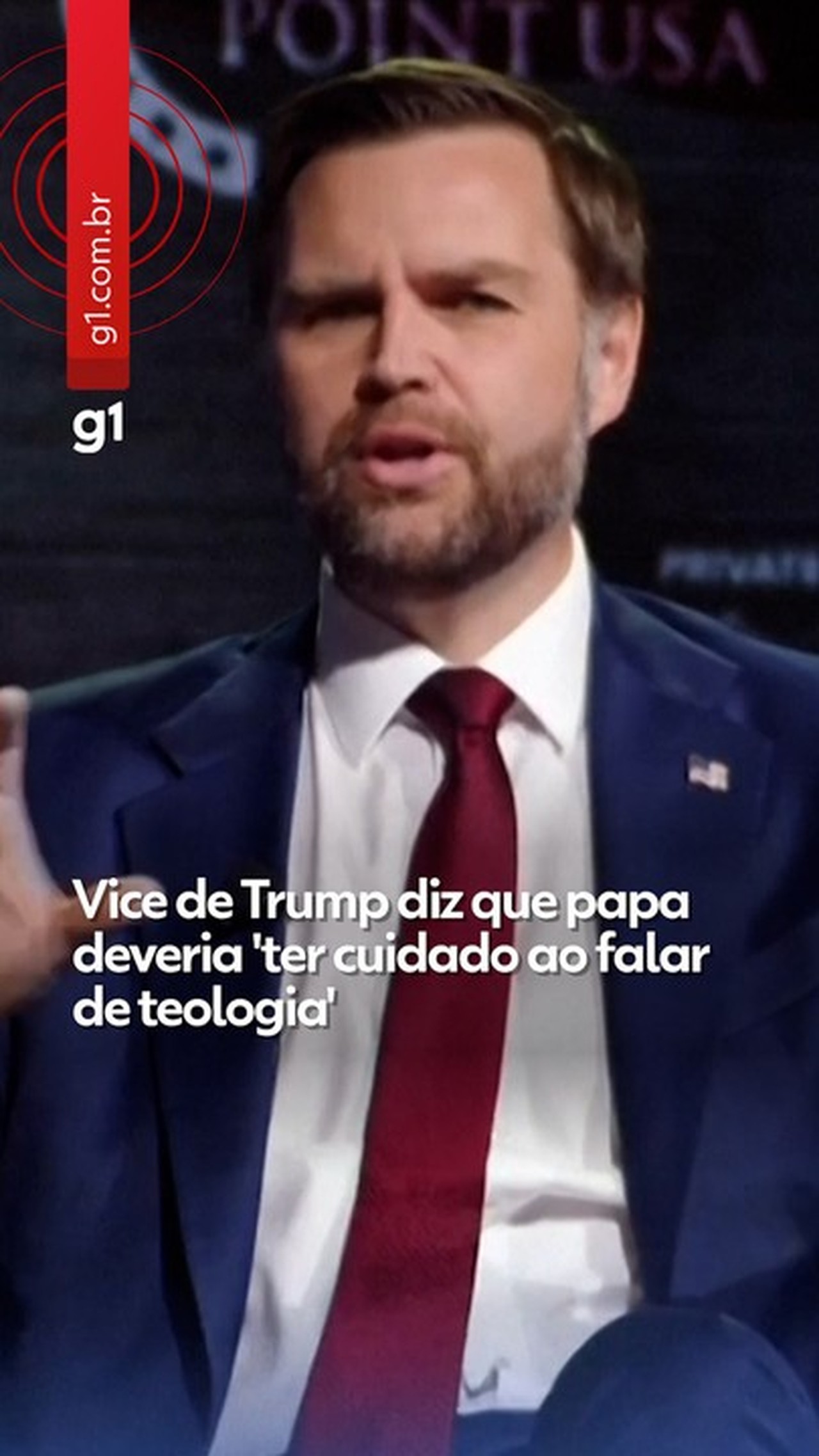 Vice de Trump, J.D. Vance diz que papa Leão XIV  deveria 'ter cuidado ao falar sobre questões de teologia'
