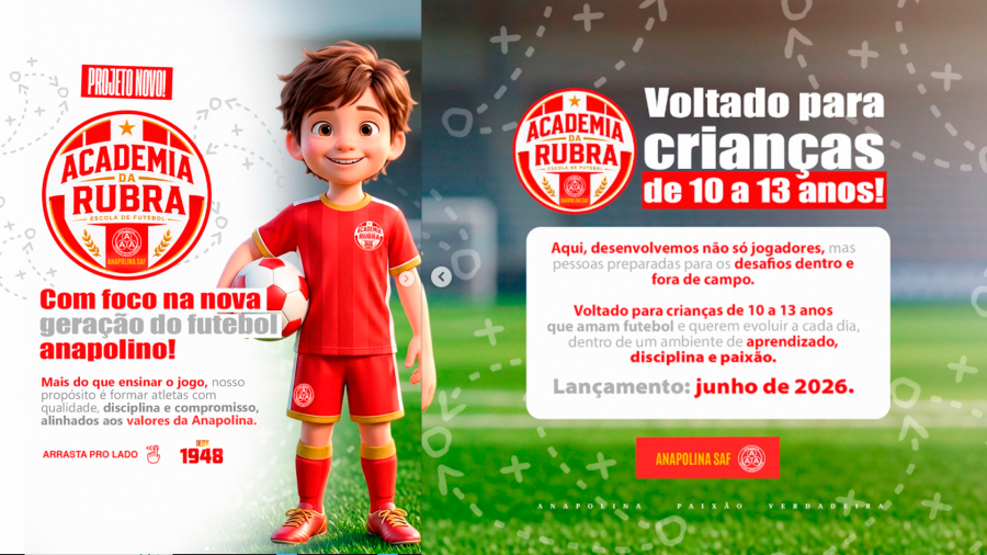 A Anapolina está preparando um novo capítulo para o futuro do futebol em Anápolis!